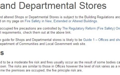 Fire Risk Assessment Helps Avert Fire in Shops and Department Stores