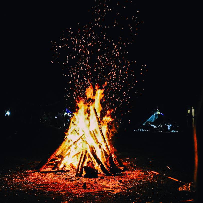 Bonfire at night